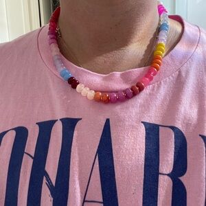 Assorted gemstone bead necklace